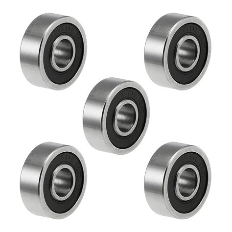 Uxcell 5mmx14mmx5mm 605 2rs Double Sealed Z2 Ball Bearings Chrome Steel