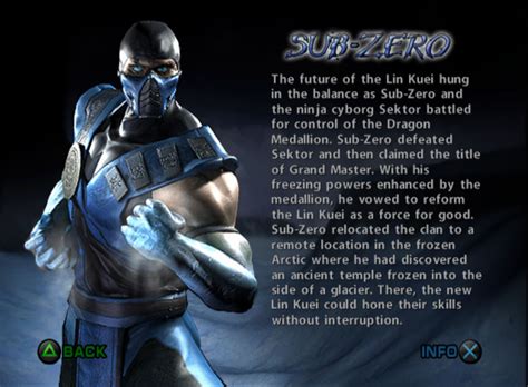 MK Art Tribute Sub Zero From MKDA In His Alternate Costume Game Art HQ