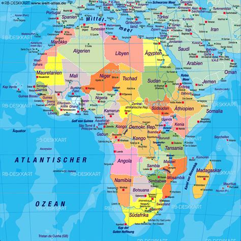 Karte Von Afrika Weltkarte Politisch Übersichtskarte Regionen Der