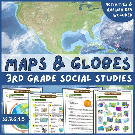 Maps And Globes Activity And Answer Key 3rd Grade Social Studies Classful