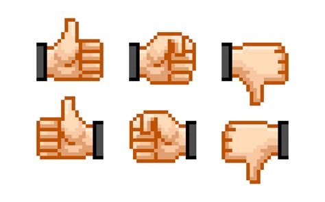 Hand Gesture Pixel Art 5450186 Vector Art At Vecteezy