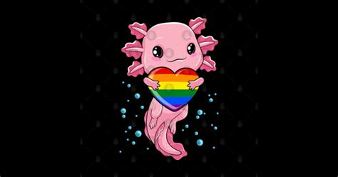 Lgbt Axolotl Gay Pride Month Rainbow Heart Lgbtq Amphibian Gay Axolotl Pillow Teepublic