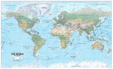 Physical World Wall Map Huge Global Mapping Wall Map