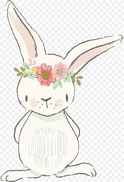 Easter Bunny Clip Art Watercolor Painting Illustration Png 811x1200px