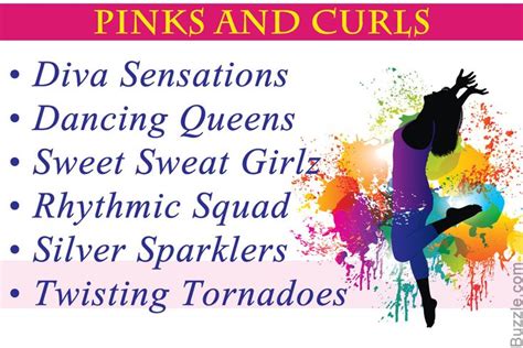 Pinks And Curls Names For Dance Group Group Names Ideas Dance Girl