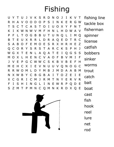 Fishing Word Search Wordmint