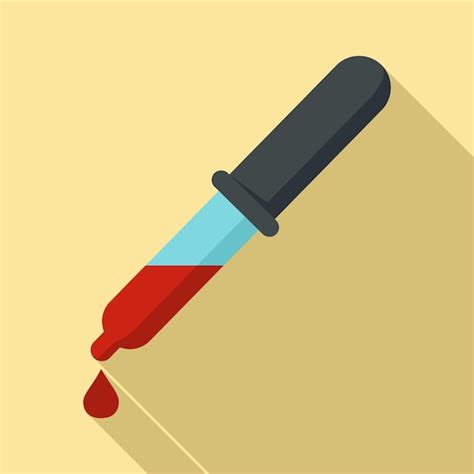 Premium Vector Drop Blood Test Icon Flat Illustration Of Drop Blood