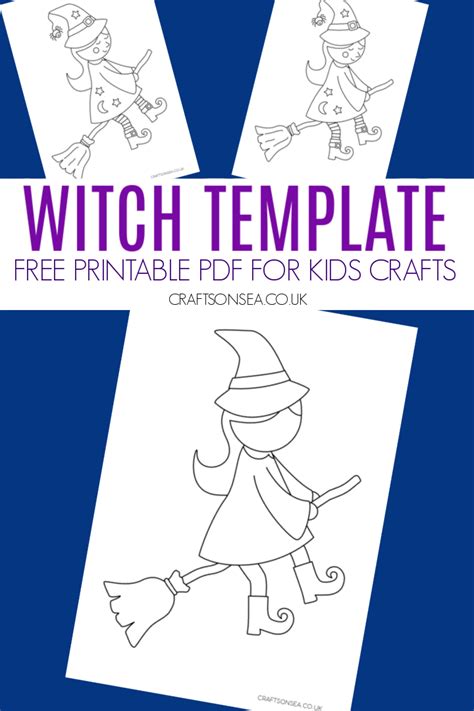Witch Template Free Printable Pdf Crafts On Sea