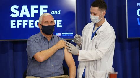 Pence Receives A Coronavirus Vaccine In A Public White House Event