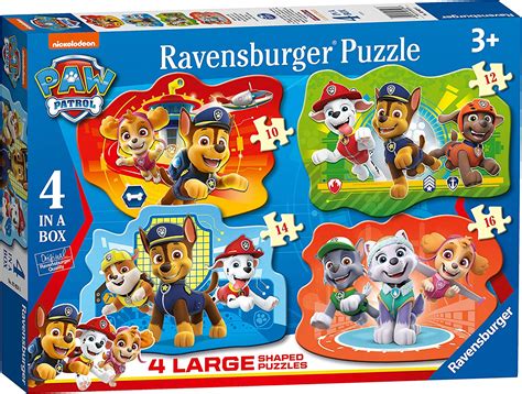 Ravensburger Puzzle Paw Patrol Colección Puzzle Shaped 4 In A Box 4