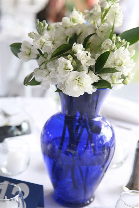 Cobalt Blue Vase Centerpieces