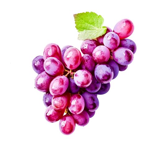 Red Grapes With Leaves Generative Ai 33125065 Png