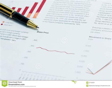 To vary the subscription price for sunrise berhad's subscription of 500,001 new ordinary shares representing 50% + one share of equity interest in mlm. Share price analysis stock photo. Image of financial ...