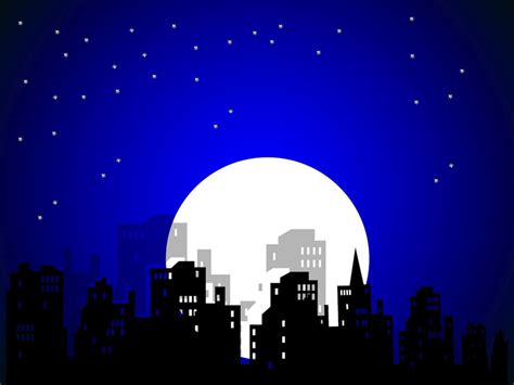 City Night Vector Vector Art And Graphics