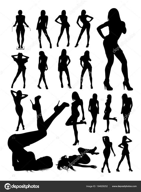 Sexy Woman Detail Silhouette Vector Illustration Good Use Symbol Logo