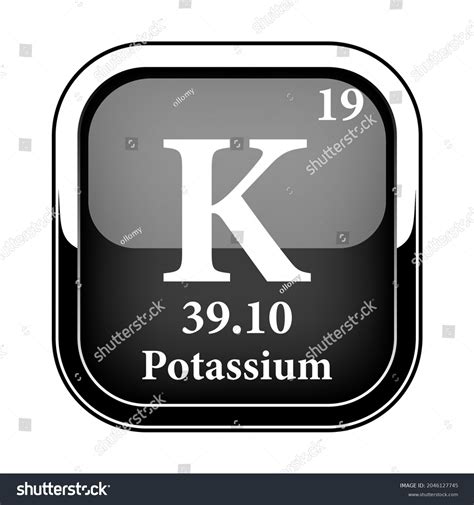 Potassium Symbolchemical Element Periodic Table On Stock Vector