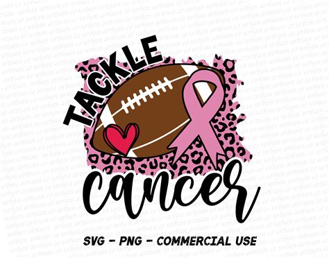 Tackle Breast Cancer Svg Png Sublimation Design Cut File Commercial Use Instant Digital
