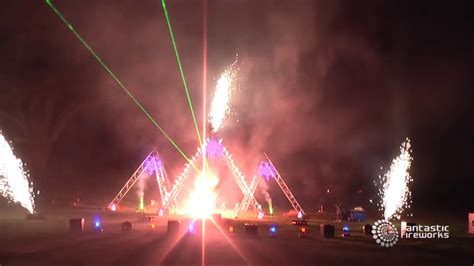 Christmas Lights Fireworks And Laser Show Youtube
