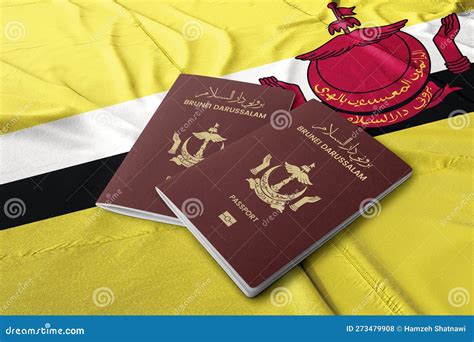 Brunei Passport On Its Flag Dar Es Salaam Brunei Stock Photo Image