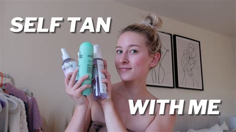 self tan routine using the isle of paradise tanning drops youtube