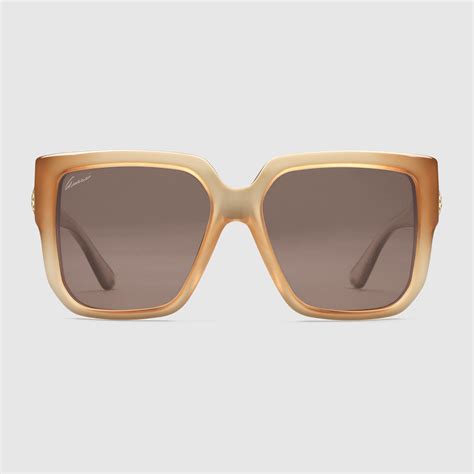 gucci women oversized square frame sunglasses 372815j13232605
