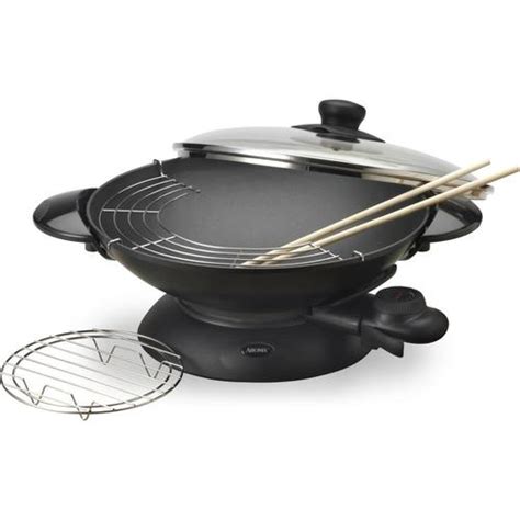 Aroma 8 In Dia X 8 In D Non Stick Electric Wok In The Electric Woks