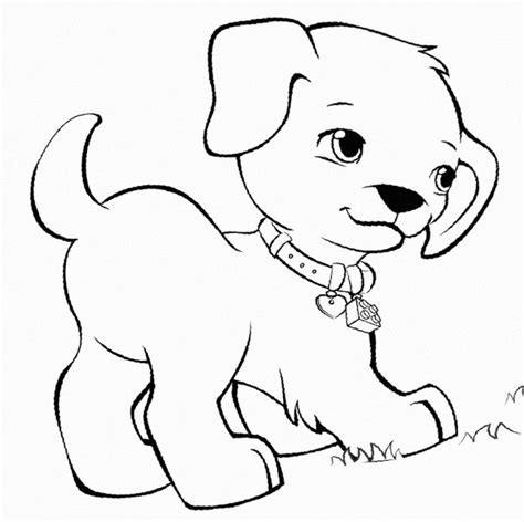 Coloring Book Dog With Collar Printable And Online