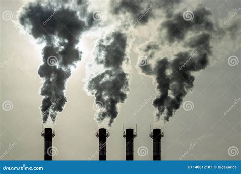 Emission Of Toxic Fumes From The Pipes Into The Atmosphere Air