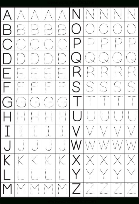Learn to trace, print, and recognize letters of the alphabet. Alphabet Tracing Worksheets For 4 Year Olds ...