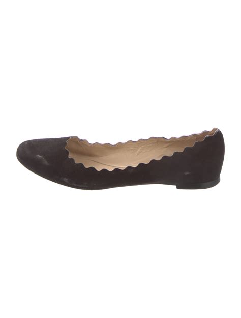 Chloé Suede Flats Black Flats Shoes Chl227165 The Realreal