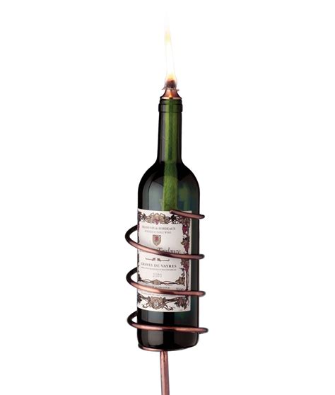 Recycle Your Fav Wine With An Outdoor Torch Wine Bottle Garden Wine