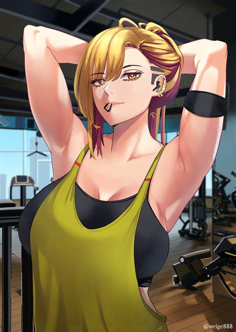Artstation Sexy Gym Girl Commissions Anime Sample