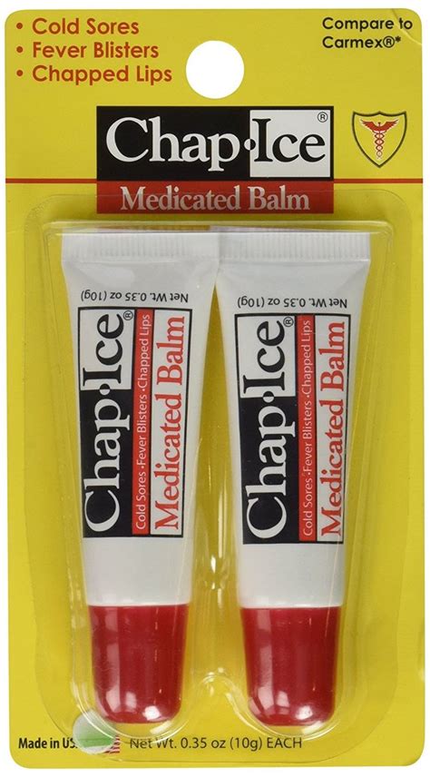 Chap Ice Medicated Balm Cold Sores Fever Blisters Chapped Lips 2
