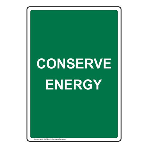 Environment Energy Conservation Signs