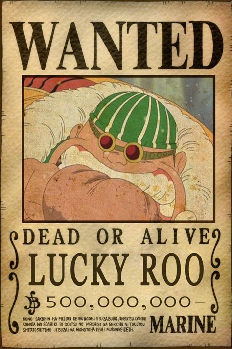 Lucky Roo Bounty By Animegalaxyhd One Piece New World One Piece Top