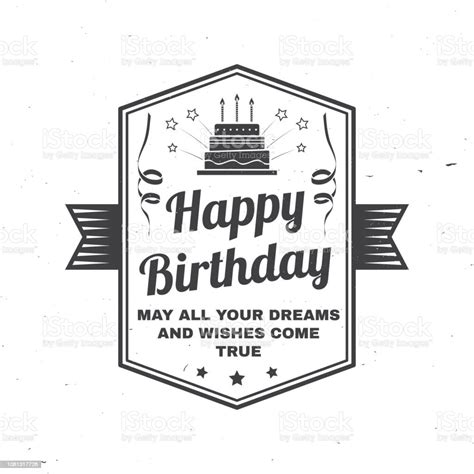 Happy Birthday To You May All Your Dreams And Wishes Come True Stamp