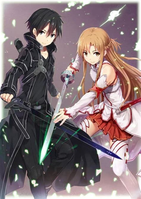 sword art online kirito asuna by gabiran anime sword art online phim hoạt hình
