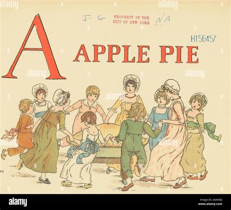 Abbildung Mit Dem Titel Eine Apple Pie Mit Kinder Halten Sich An Den Händen Und Tanzen Um Eine