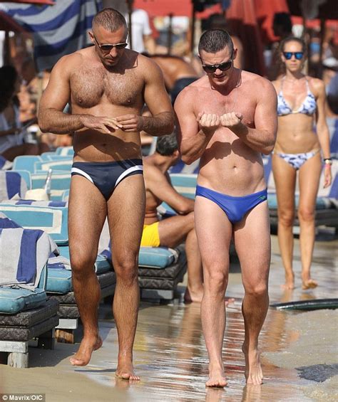 Shirtless Luke Evans Hits The Beach With Male Companion In Mykonos Daily Mail Online