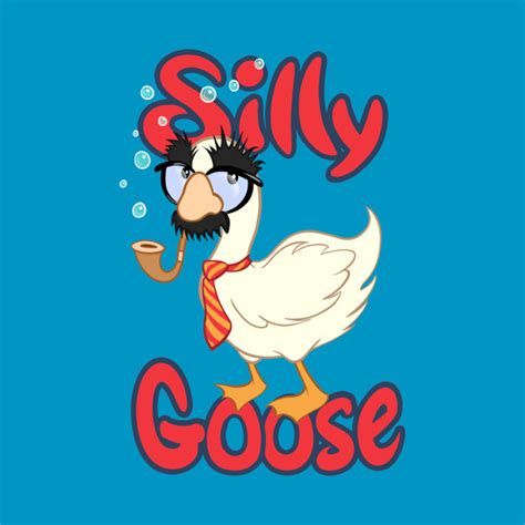 Silly Goose Fake Moustache T Shirt Teepublic