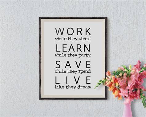 Motivational Print Wall Decor Motivational Quotes Typography Art