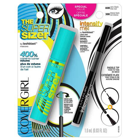 covergirl the super sizer mascara very black 800 0 4 fl oz intensify me eye liner intense