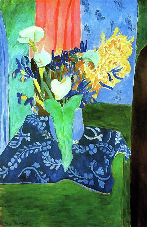 Lilies Irises And Mimosas Painting By Henri Matisse Fine Art America