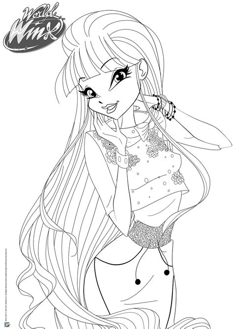 Winx Club Enchantix Bloom Coloring Pages For Kids Gtv Printable Winx