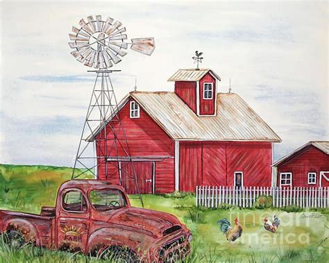 Rural Red Barn A By Jean Plout Red Barn Painting Barn Painting Barn Art