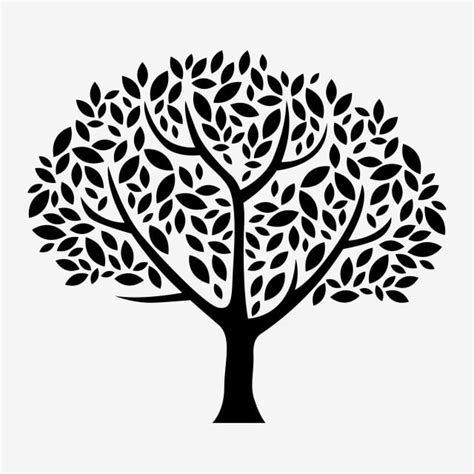 Tree Cut Out Silhouette Vector Png Tree Silhouette Vector For Cutting