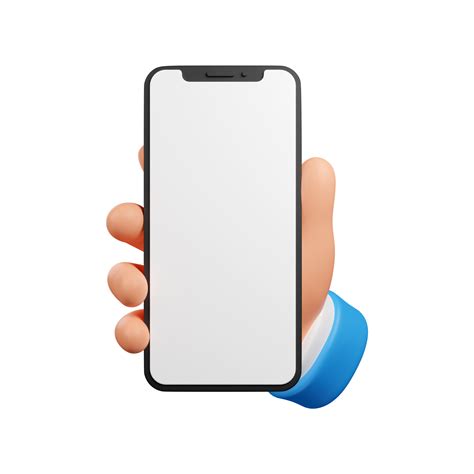 hand holding smartphone. hand holding smartphone. 3d render 9874638 PNG