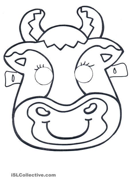 Click On The Image To Download And Print This Cute Cow Mask For Your