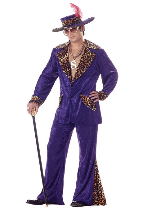 70s Purple Pimp Daddy Costume Mens 70s Costume Accessories
