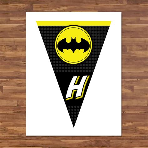 Batman Happy Birthday Banner Batman Birthday Bunting Black Etsy